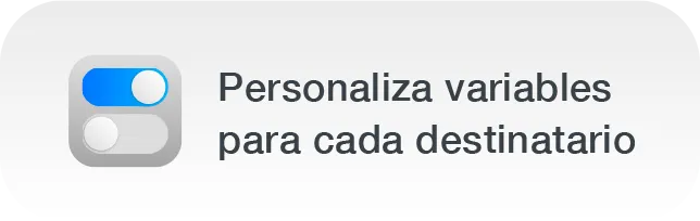 personaliza varaibles